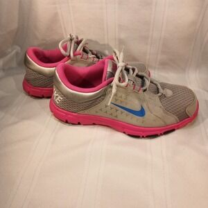 Nike Girls Running Sneakers Pink/Grey Size 7Y